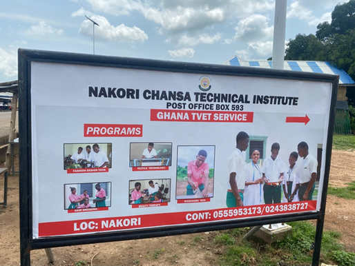 Signpost of Nakori Chansa Technical Institute