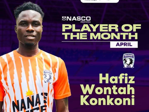 Hafiz Wontah Konkoni adjudged the Nasco Player of April