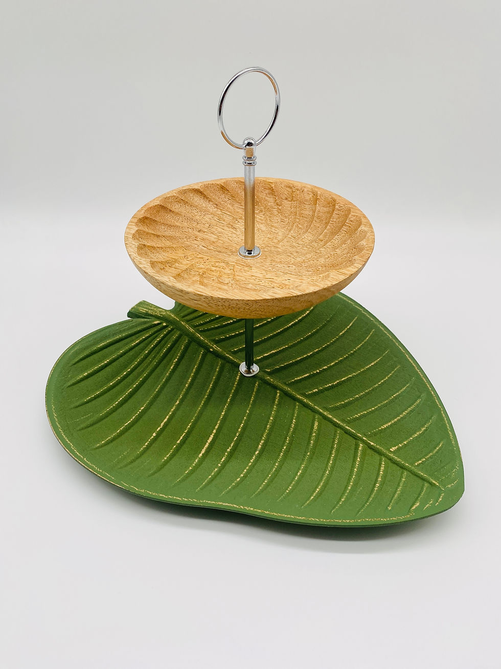 Miniaturbild: Etagere Blatt grün
