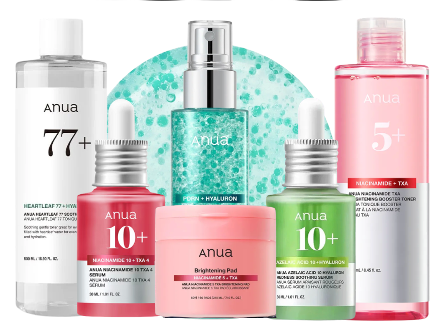 Anua skincare products photo made by 8mirrors