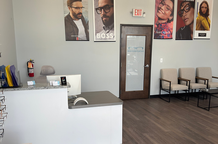 Our beautiful new optical showroom and reception area.
