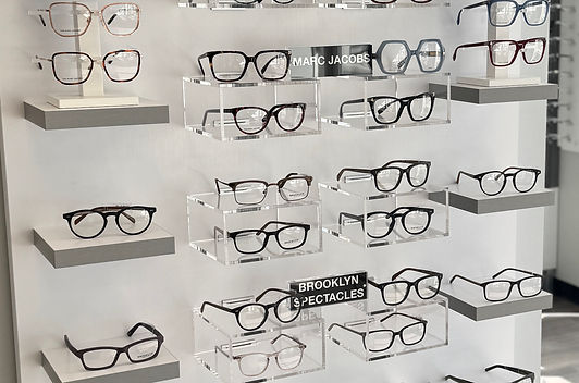Our beautiful new optical showroom displaying our frames.