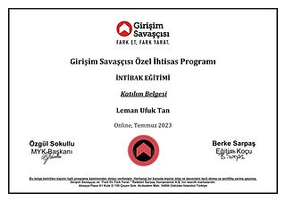 Girişim Savaşçısı Sertifikası