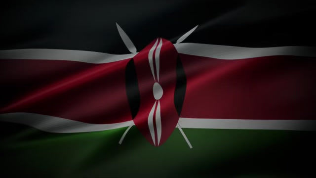 Kenya Flag Waving GREEN SCREEN & CHROMA MATTE.mov