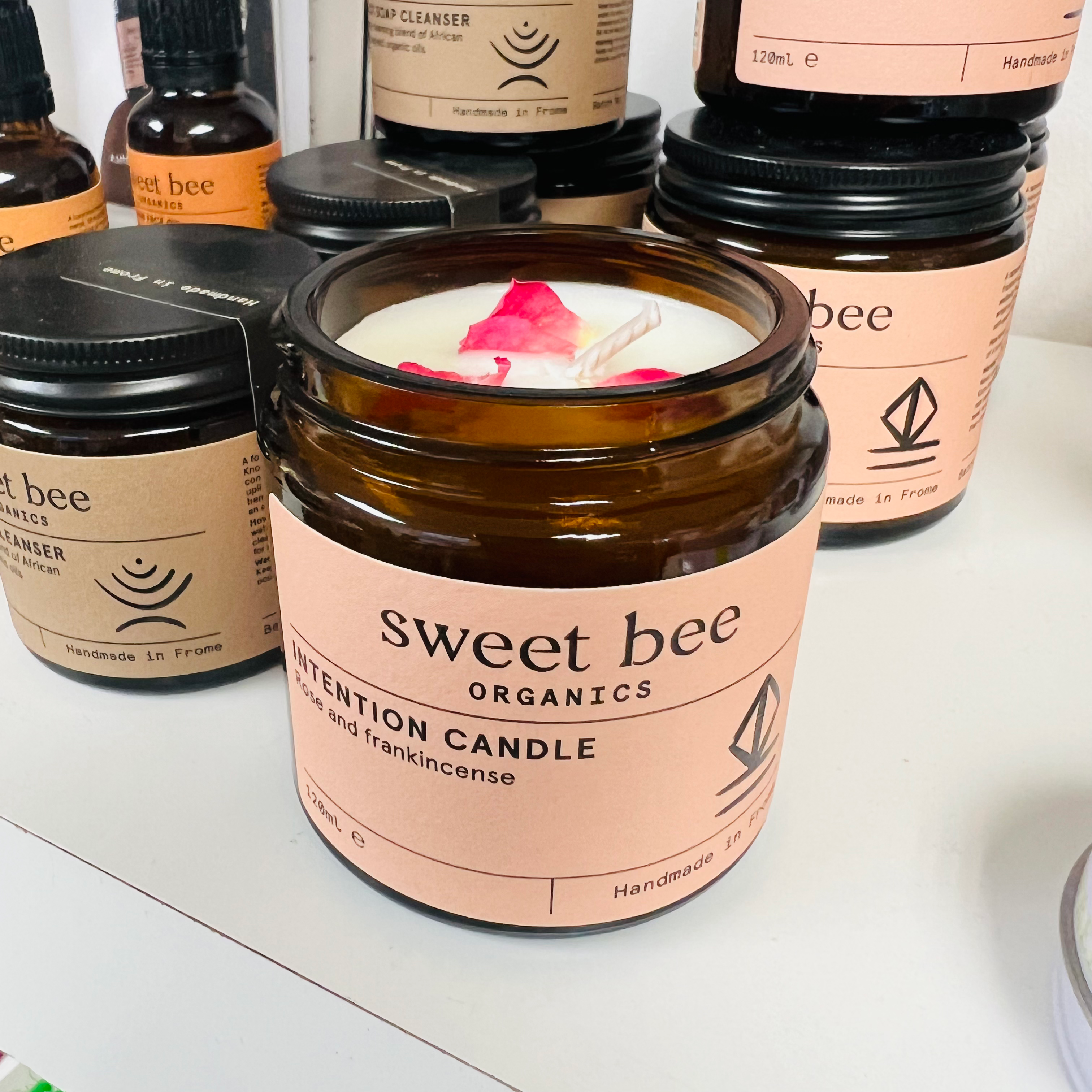 Sweet bee Organics intention Candle
