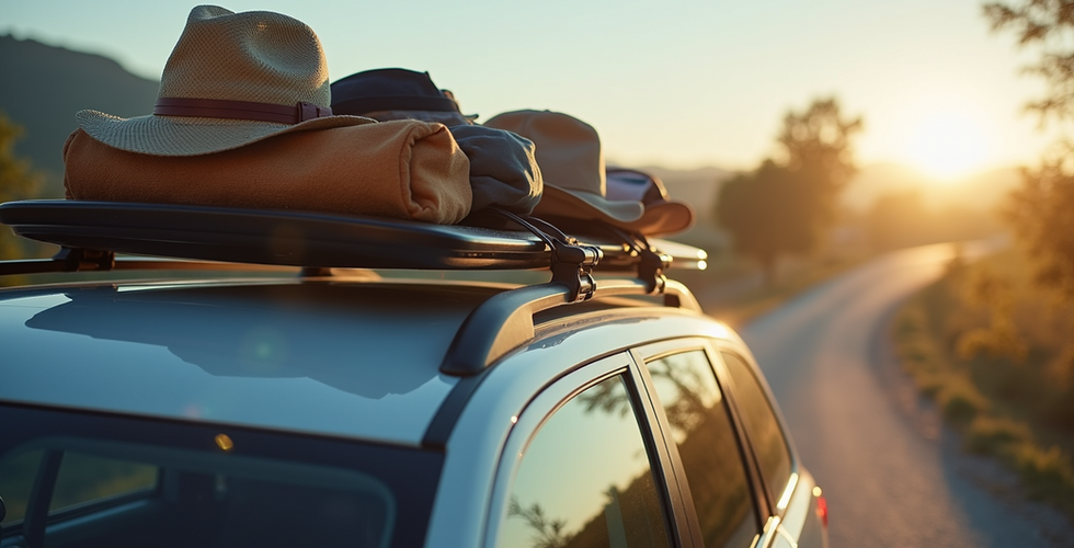 Dit is een wagen met dakdragers