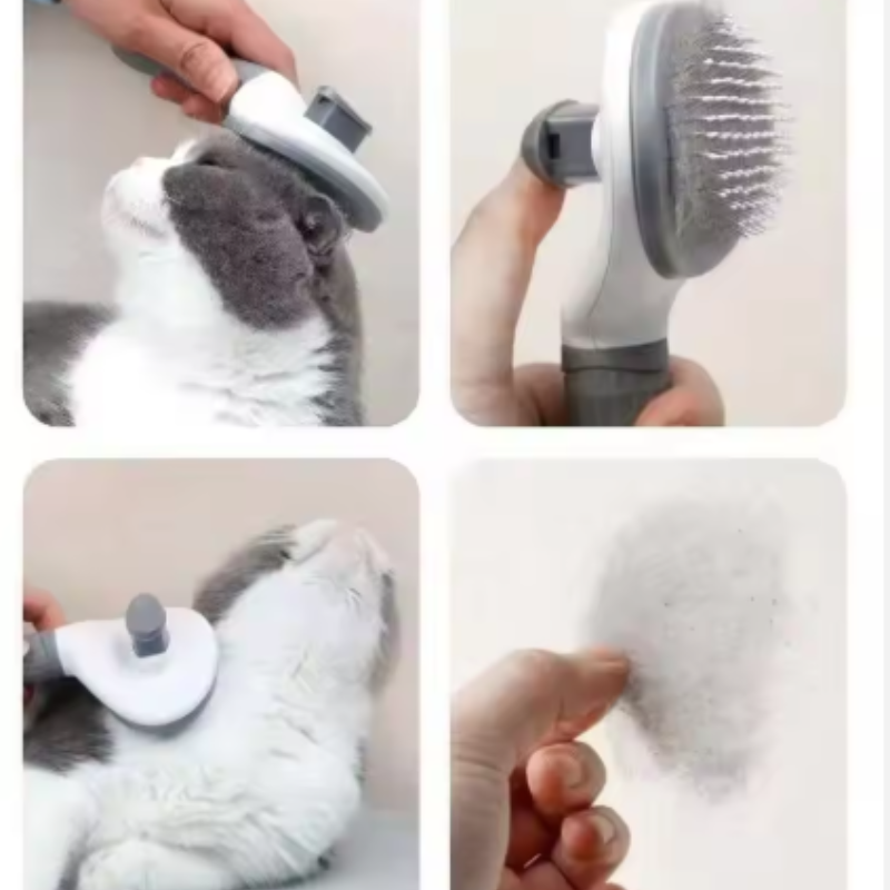 Thumbnail: Pet Dog Brush Cat Comb Self Cleaning Pet Hair Remover Brush For Dogs Cats Groomi