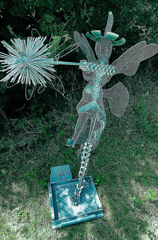 sculpture abstrait fée lumière