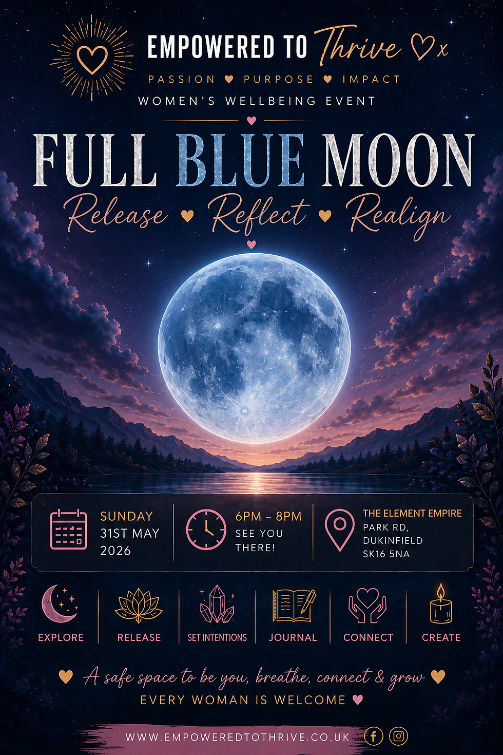 Blue Moon Women's Circle: Release, Reflect, Align