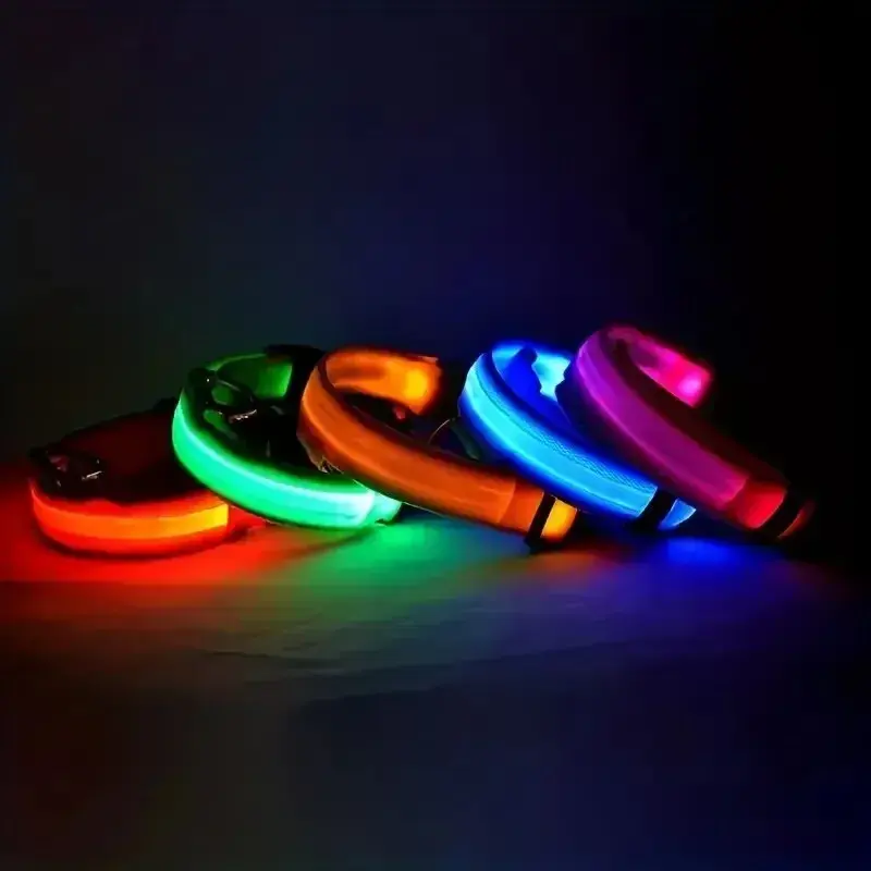 Miniatura: Guia Luminosa de Nylon com LED para Cães — Segurança Noturna
