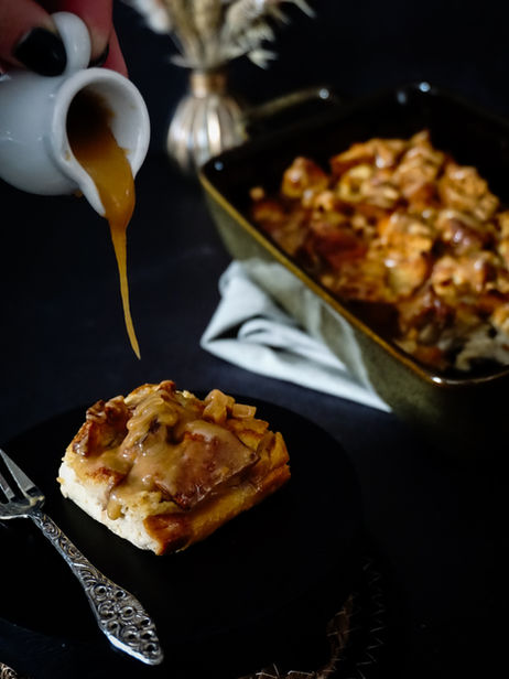 Keto broodpudding met Karamel