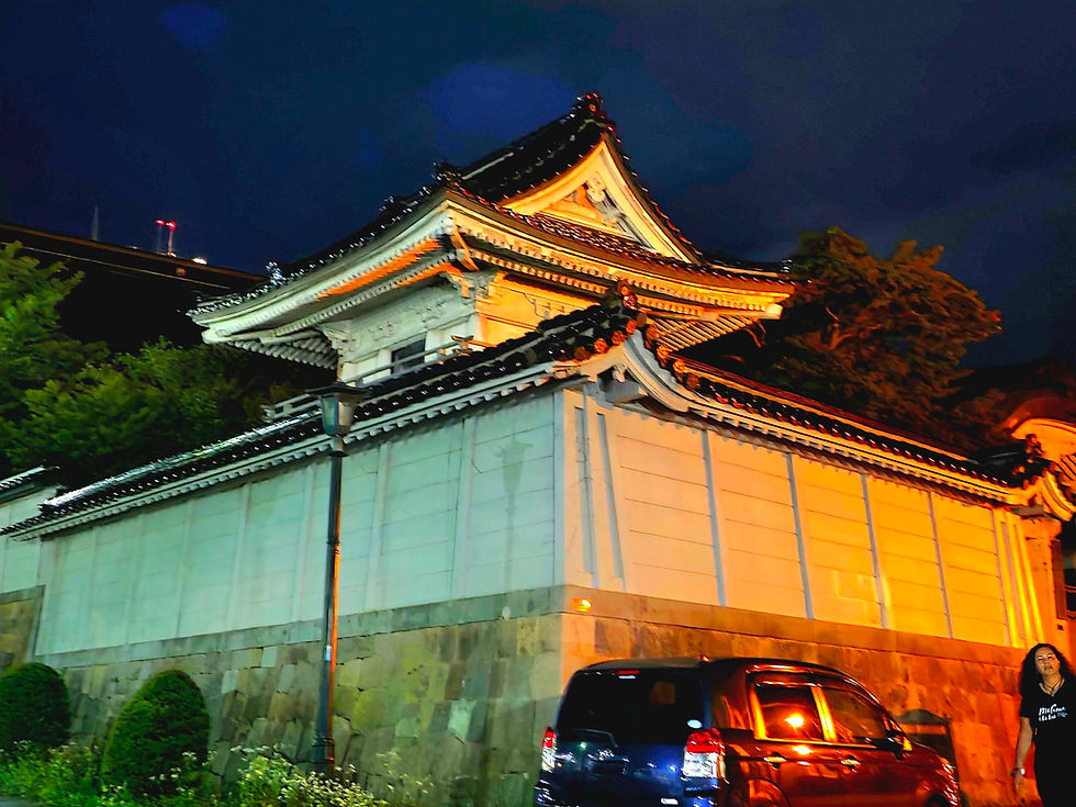 A night walk took us by a local temple