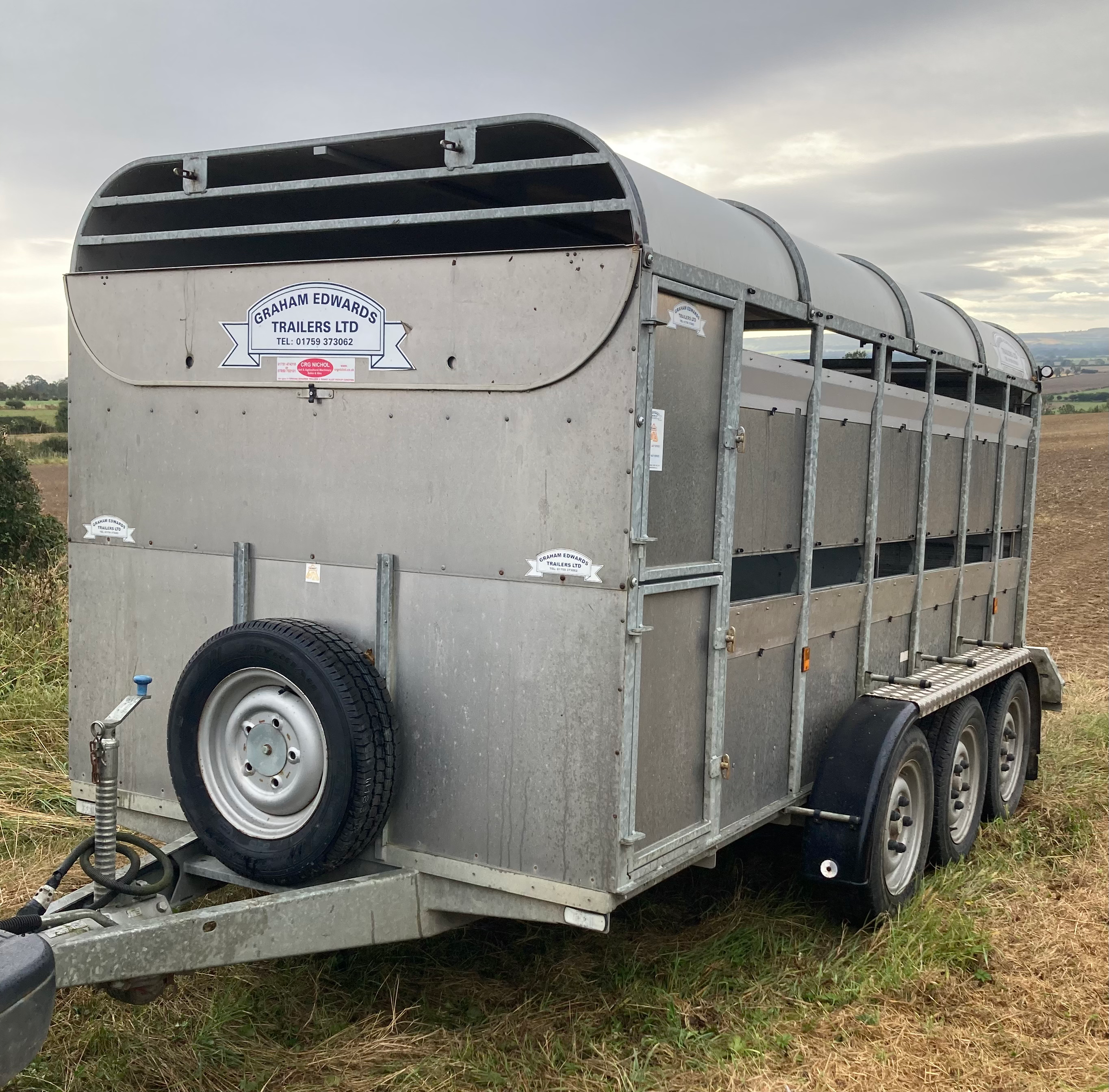 USED GRAHAM EDWARDS 14ft CATTLE TRAILER -SORRY SOLD