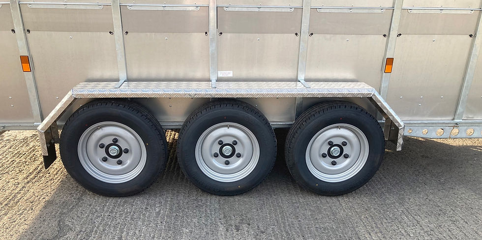 Thumbnail: NEW GRAHAM EDWARDS 14ft TRI CATTLE TRAILER C/w WINDAWAY DECKS - IN STOCK
