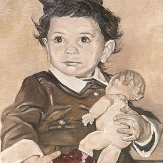 Antique Baby and Red Shoe