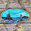 Thumbnail: Miniature Wood Slice Seascape Painting | Ocean Sunset & Coastal Rock Formations