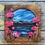 Thumbnail: Moonlit Fjord in Bloom – Hand-Painted Wood Art | Coastal Landscape Painting