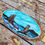 Thumbnail: Miniature Wood Slice Seascape Painting | Ocean Sunset & Coastal Rock Formations