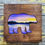 Thumbnail: Bear Silhouette Landscape Painting | 12x12 inches | Original Painting on Wood