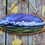 Thumbnail: Miniature Wood Slice Landscape Painting | Snowy Mountains & Wild Grasslands