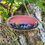 Thumbnail: Miniature Wood Slice Landscape Painting | Snowy Mountain Range at Sunset