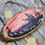 Thumbnail: Miniature Wood Slice Landscape Painting | Sunset Over Rocky Shoreline