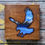 Thumbnail: Eagle Silhouette Painting | Wildlife Art | Landscape Painting on Wood | 8×8