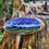Thumbnail: Miniature Wood Slice Landscape Painting | Snowy Mountains & Wild Grasslands