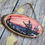 Thumbnail: Miniature Wood Slice Landscape Painting | Sunset Over Rocky Shoreline