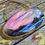 Thumbnail: Hand-Painted Wood Slice Ornament – Coastal Rock Formation at Sunset | Rustic Art