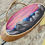 Thumbnail: Miniature Wood Slice Landscape Painting | Snowy Mountain Range at Sunset