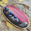 Thumbnail: Miniature Wood Slice Landscape Painting | Snowy Mountain Range at Sunset