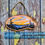 Thumbnail: Miniature Wood Slice Seascape Painting | Rocky Shoreline & Golden Sunset
