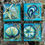 Thumbnail: Miniature Seashell Paintings | Canvas Magnets | Set of 4