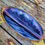 Thumbnail: Miniature Wood Slice Seascape Painting | Storm Clouds Over the Ocean at Sunset