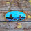 Thumbnail: Miniature Wood Slice Seascape Painting | Ocean Sunset & Coastal Rock Formations