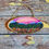 Thumbnail: Hand-Painted Wood Slice Ornament – Wildflower Meadow & Mountain Sunset Art