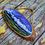 Thumbnail: Miniature Wood Slice Landscape Painting | Snowy Mountains & Wild Grasslands
