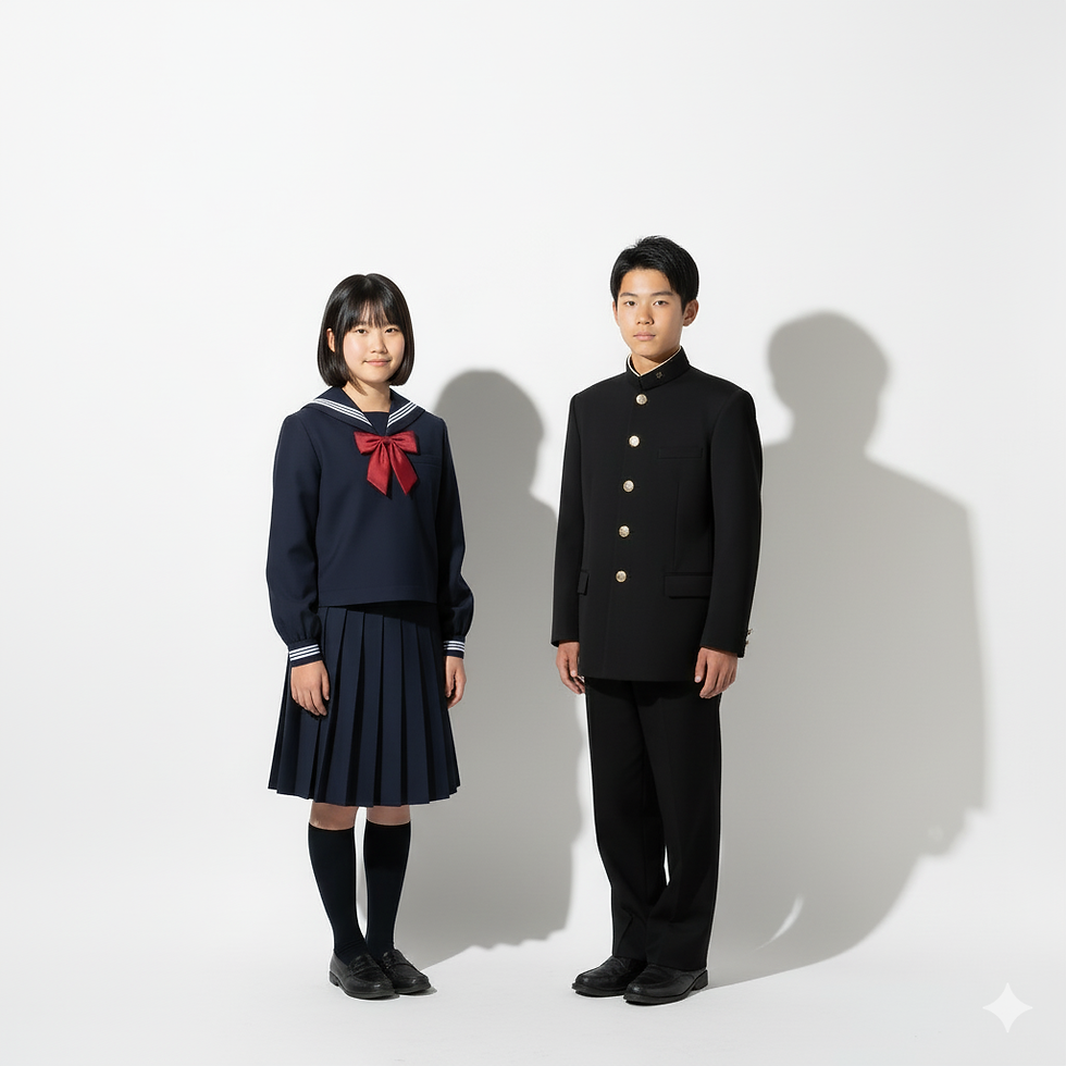 中学生男子と中学生女子