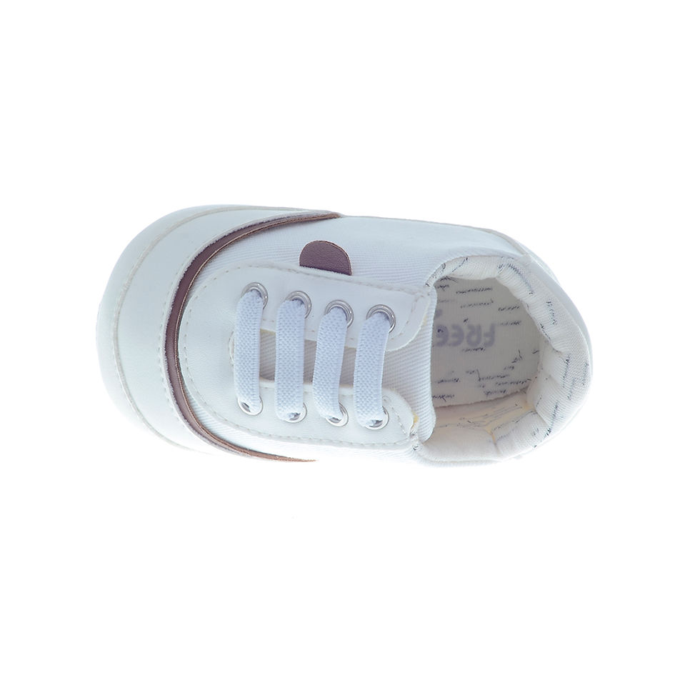 Miniature : FreeSure 231512 Beyaz Erkek Bebek Ayak Anatomisine Uygun Kaymaz Ayakkabı