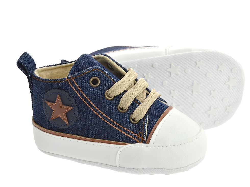 Miniature : FreeSure 232854 Koyu Jean Erkek Bebek Ayak Anatomisine Uygun Kaymaz Ayakkabı