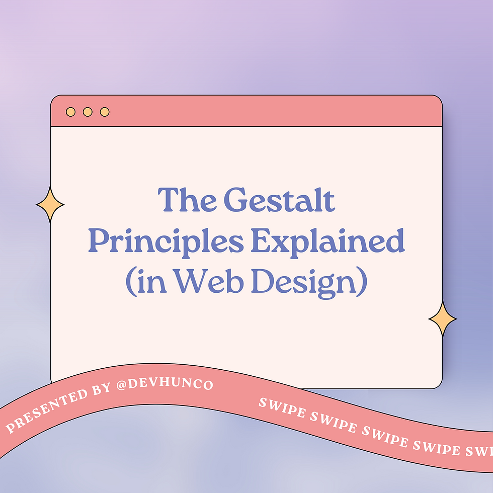 The Gestalt Principles Explained (in Web Design) Here’s a quick post introducing you to some of Gestalt's Principles of Design, and show you how you can implement them into your website design.
