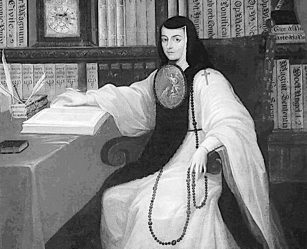 A portrain of Sor Juana Inés de la Cruz by Andrés de Islas