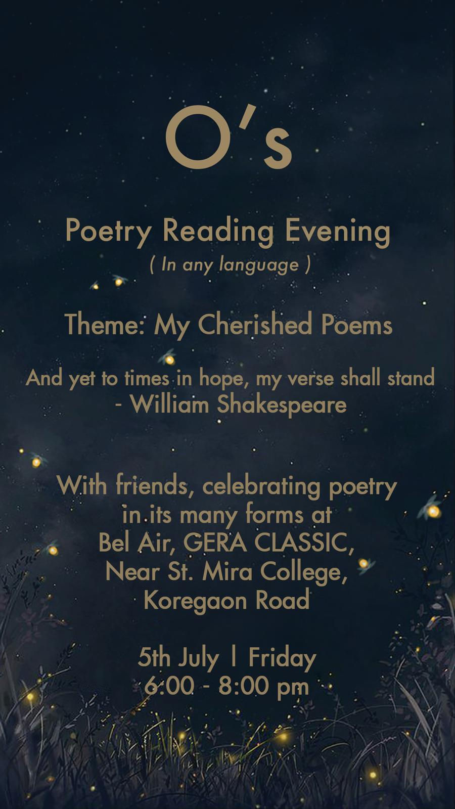 Poetry Reading Evening