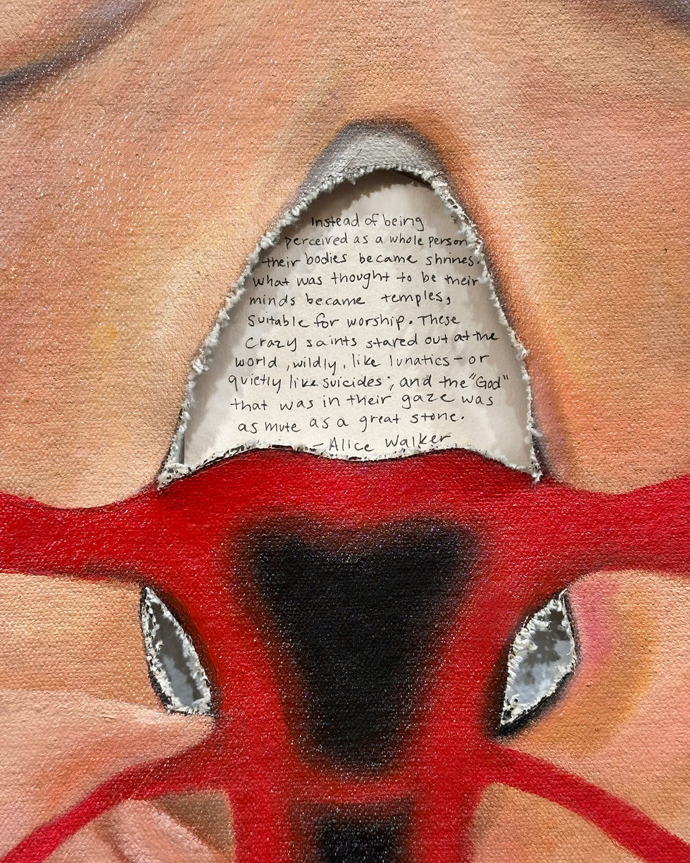 Detail of "She's a Saint"