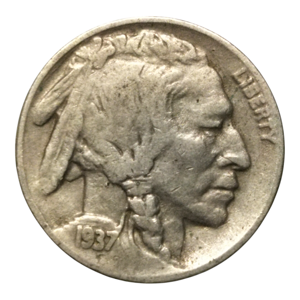 Búfalo Nickel del año 1937 - P, 5 centésimos de Estados Unidos,extra finaa