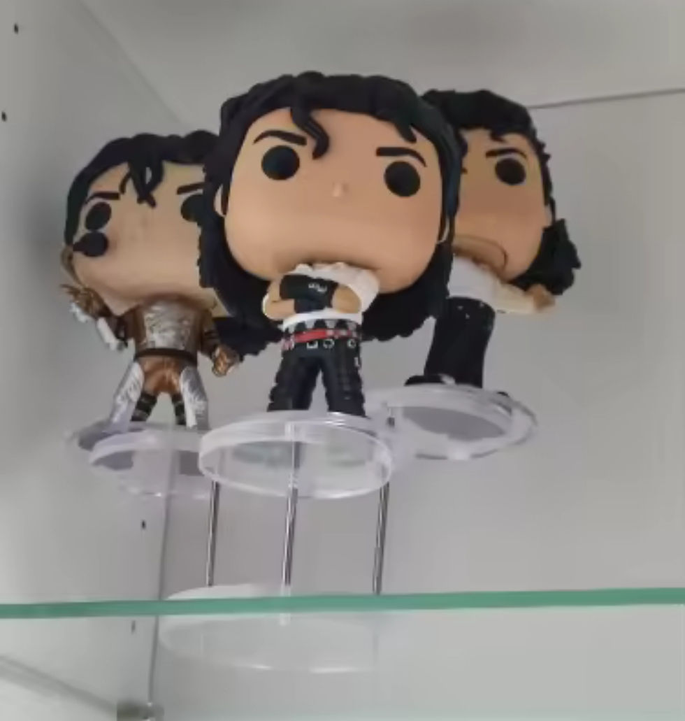 Miniatura: Exhibidor acrílico transparente pequeño de 3 niveles