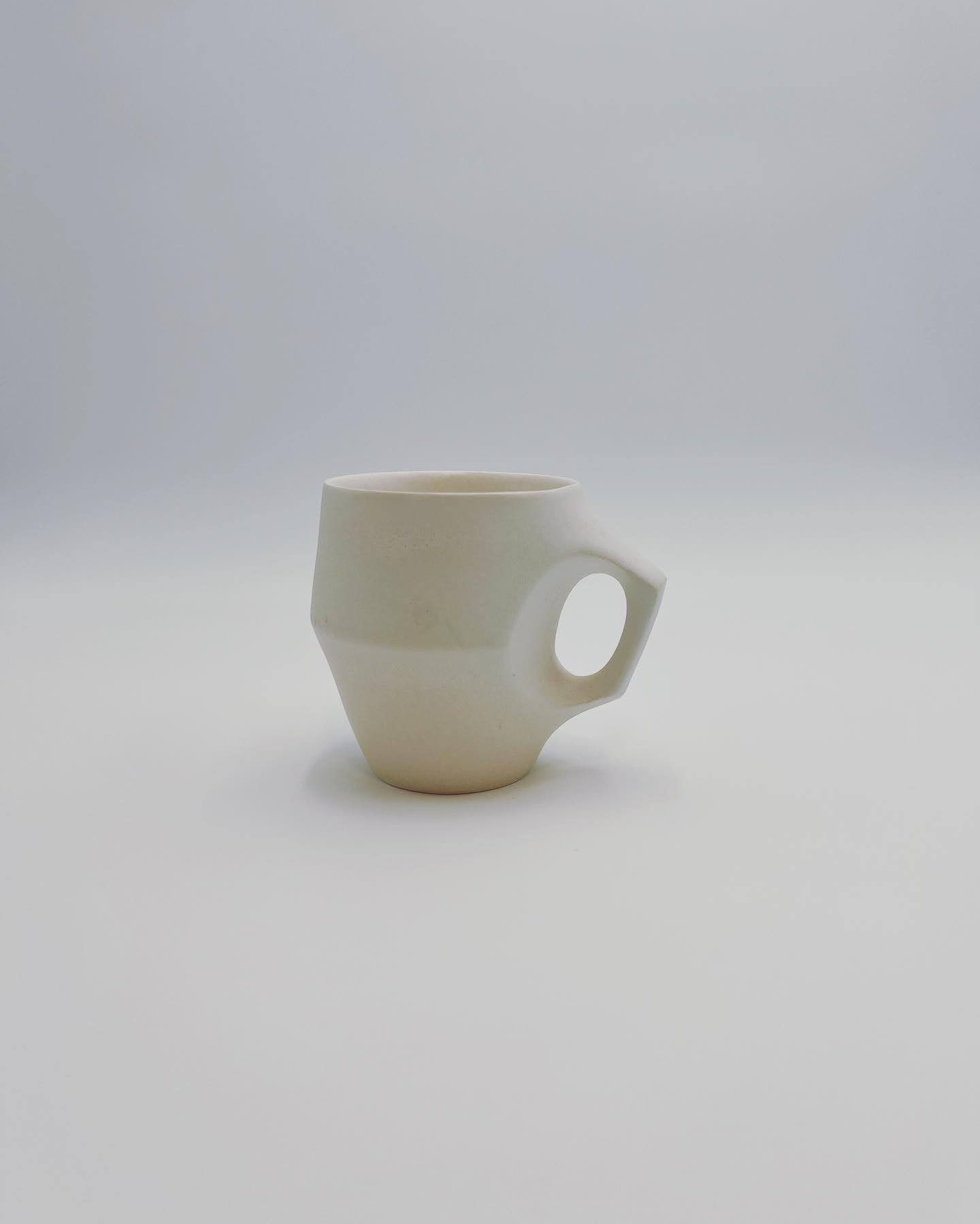 White Molded Mug Cup by Yu Kanai