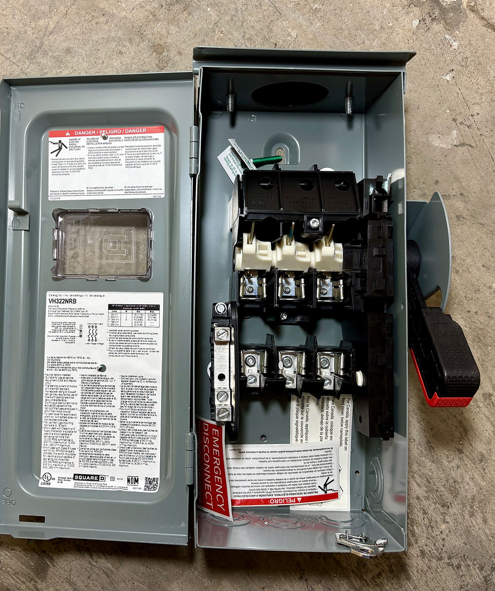 Thumbnail: NEW Square D VH322NRB VisiPacT 60A Fusible Safety Switch 3R 240V 3PH Disconnect