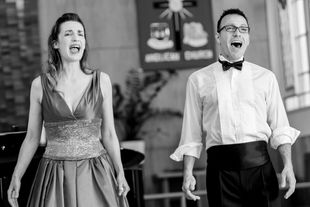 Olesia Shewchuk and Carlos Vela-Martinez sing "Suddenly Seymour" in their live show "Roses & Daggers", Vibrant House Productions